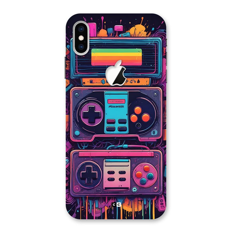 Comic Gaming Console Back Case for iPhone XS Max Apple Cut