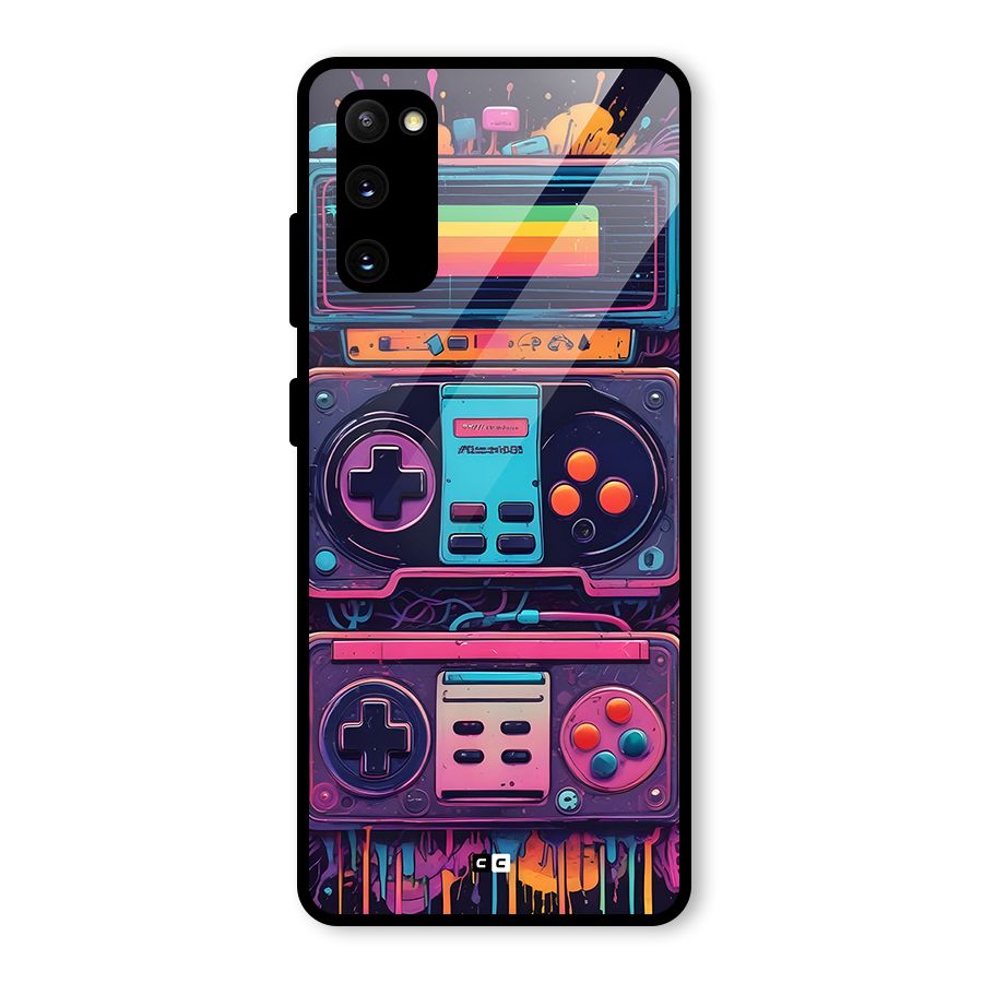 Comic Gaming Console Glass Back Case for Galaxy S20 FE 5G