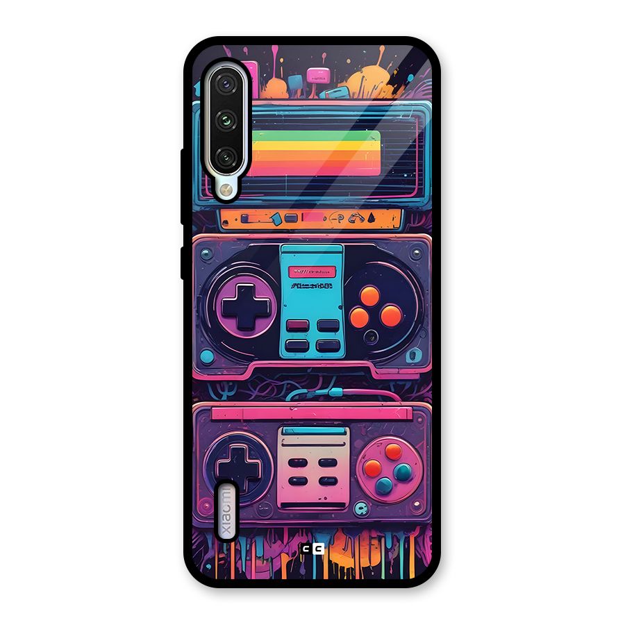 Comic Gaming Console Glass Back Case for Mi A3