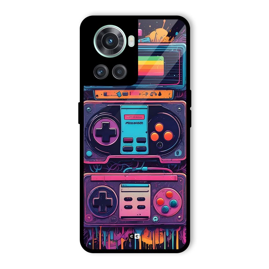 Comic Gaming Console Glass Back Case for OnePlus 10R