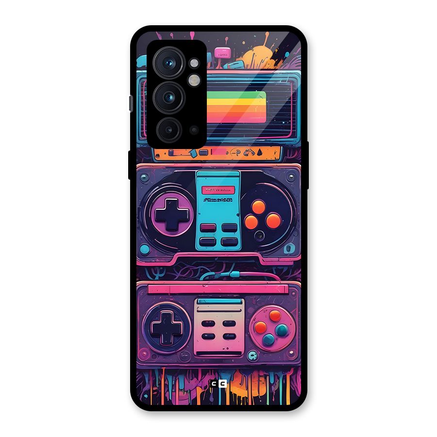 Comic Gaming Console Glass Back Case for OnePlus 9RT 5G