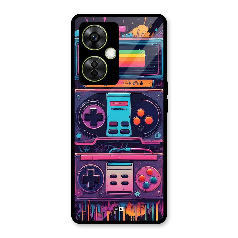 Comic Gaming Console Glass Back Case for OnePlus Nord CE 3 Lite
