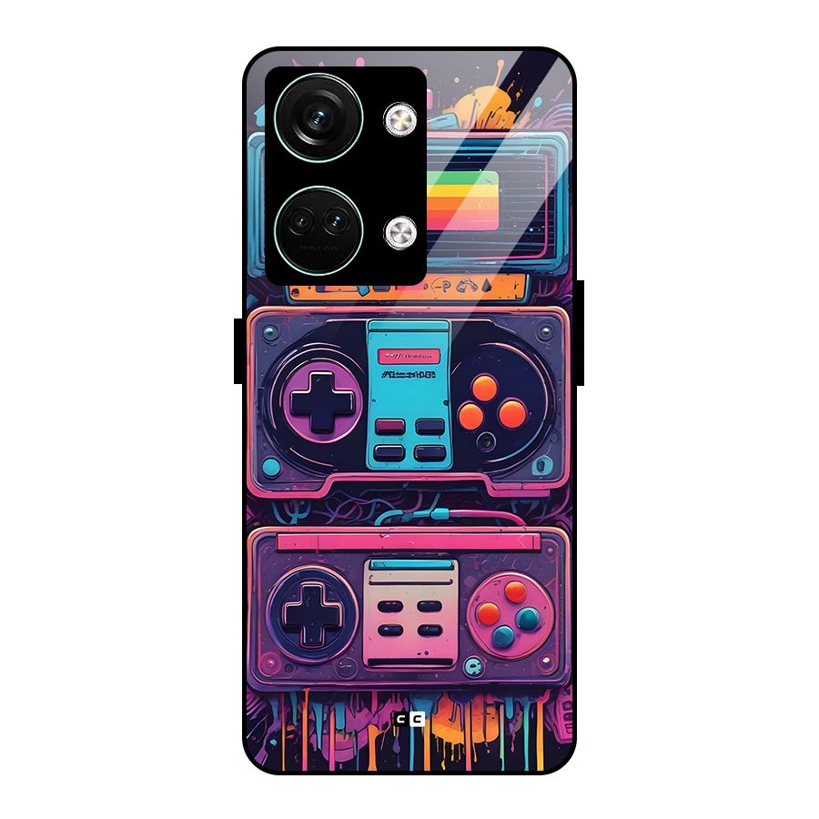 Comic Gaming Console Glass Back Case for Oneplus Nord 3