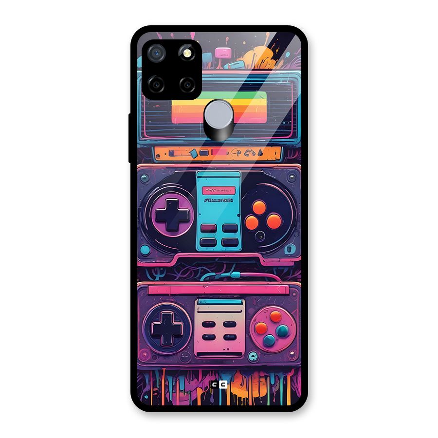 Comic Gaming Console Glass Back Case for Realme C12