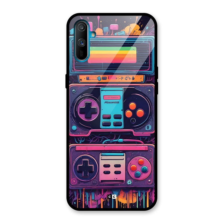 Comic Gaming Console Glass Back Case for Realme C3