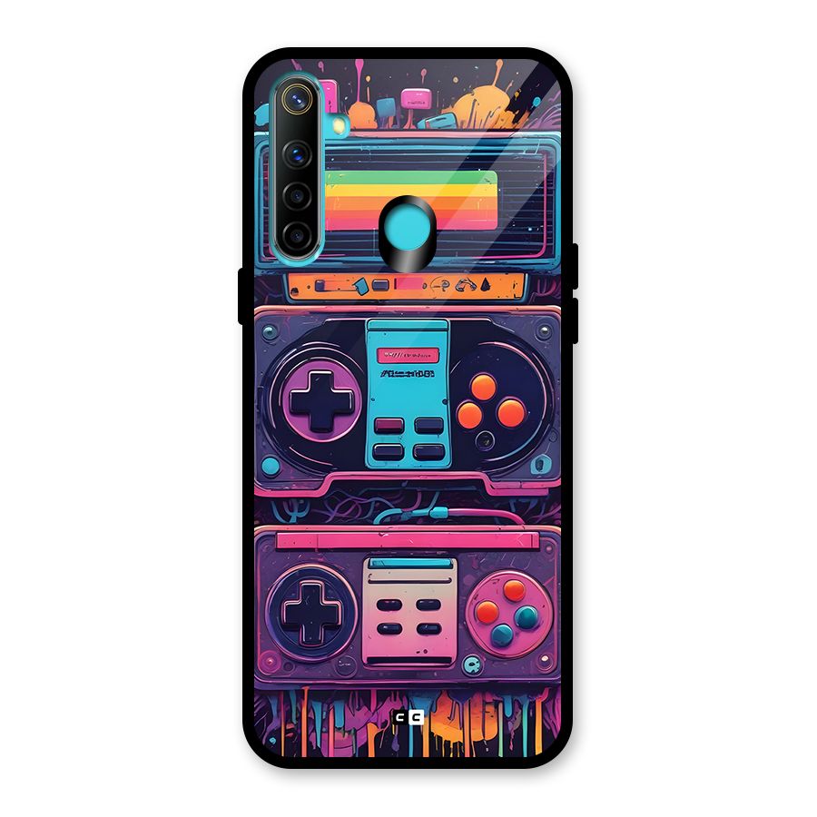 Comic Gaming Console Glass Back Case for Realme Narzo 10