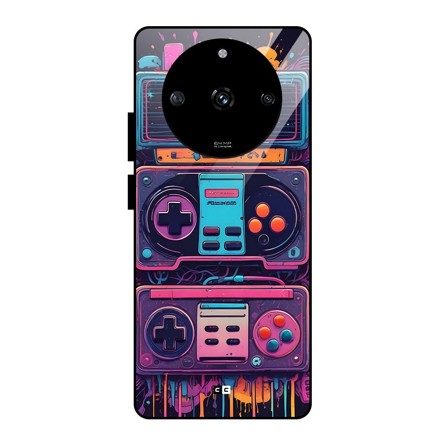 Comic Gaming Console Glass Back Case for Realme Narzo 60 5G