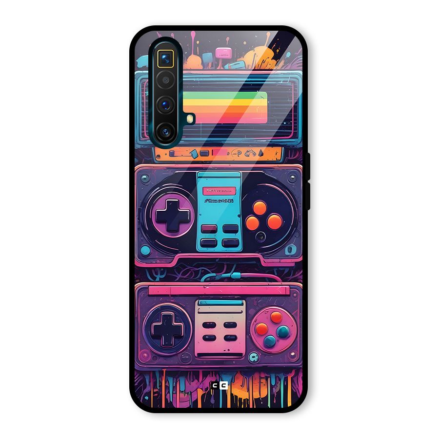 Comic Gaming Console Glass Back Case for Realme X3 SuperZoom