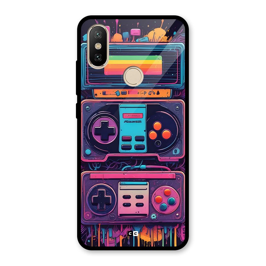 Comic Gaming Console Glass Back Case for Redmi A2