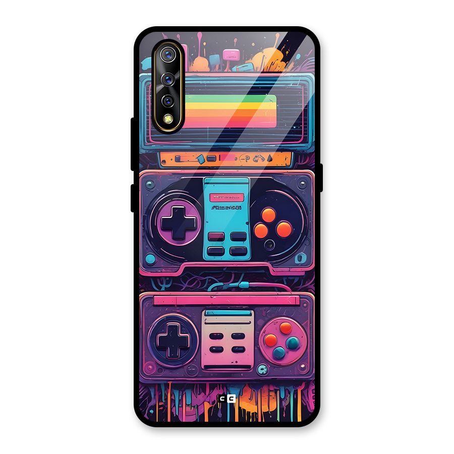 Comic Gaming Console Glass Back Case for Vivo S1