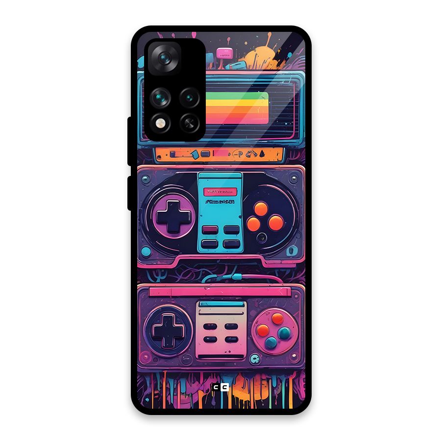 Comic Gaming Console Glass Back Case for Xiaomi 11i HyperCharge 5G