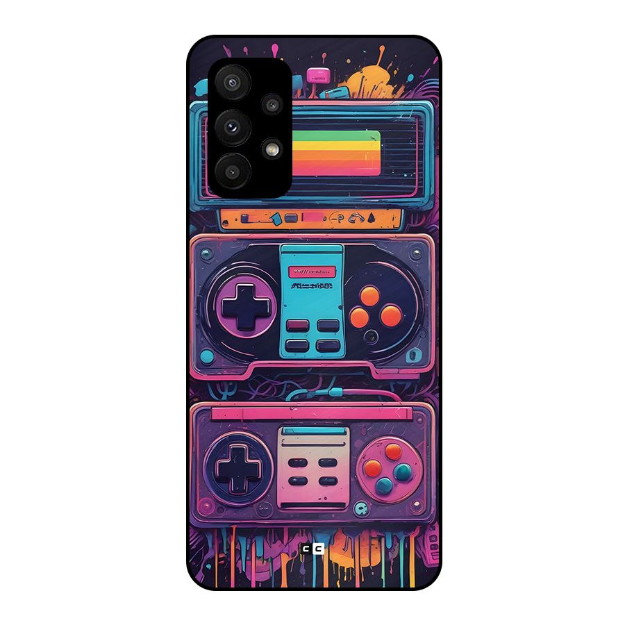 Comic Gaming Console Metal Back Case for Galaxy A23