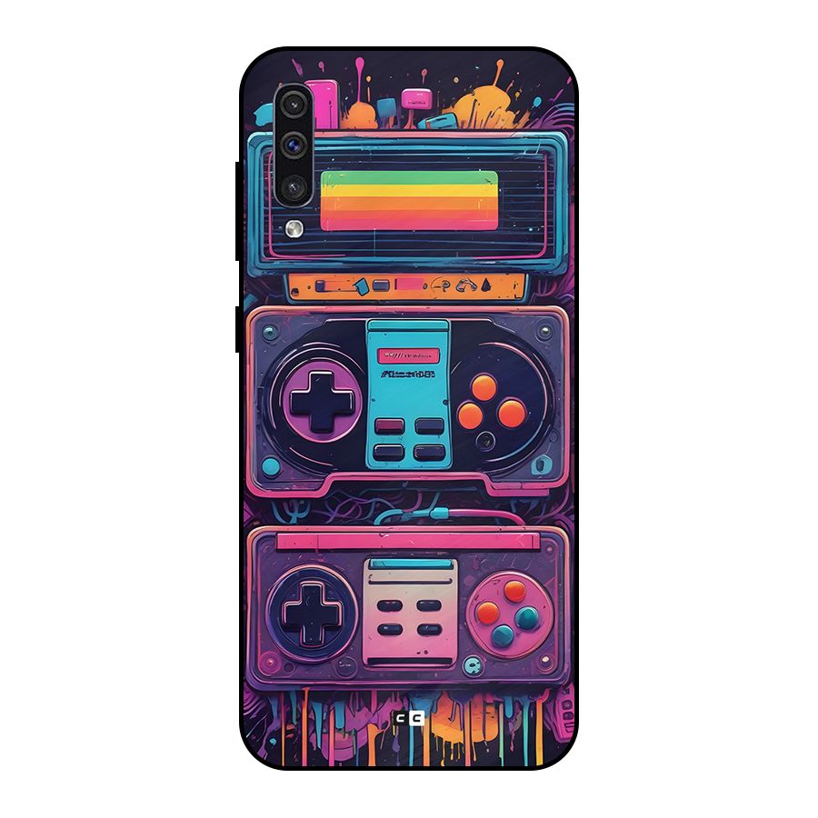 Comic Gaming Console Metal Back Case for Galaxy A50s