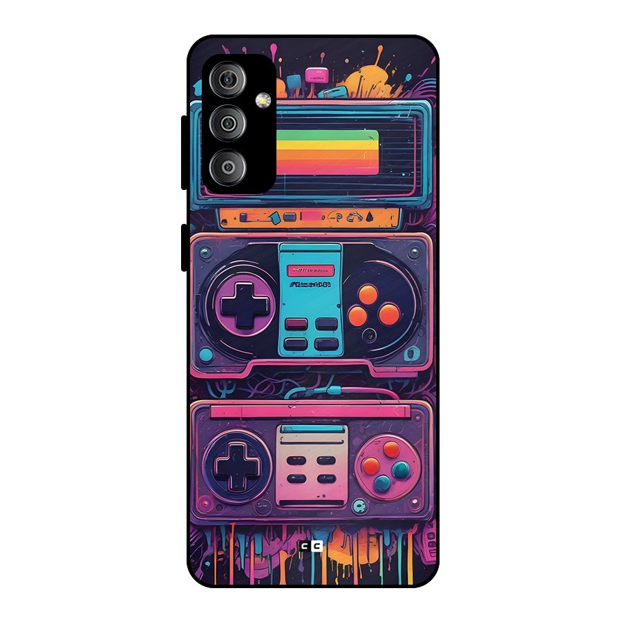 Comic Gaming Console Metal Back Case for Galaxy F23
