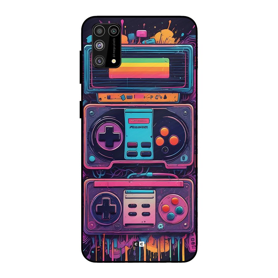 Comic Gaming Console Metal Back Case for Galaxy F41