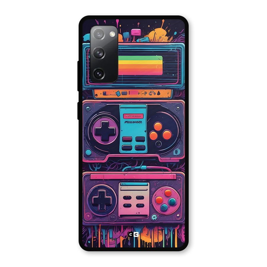 Comic Gaming Console Metal Back Case for Galaxy S20 FE 5G