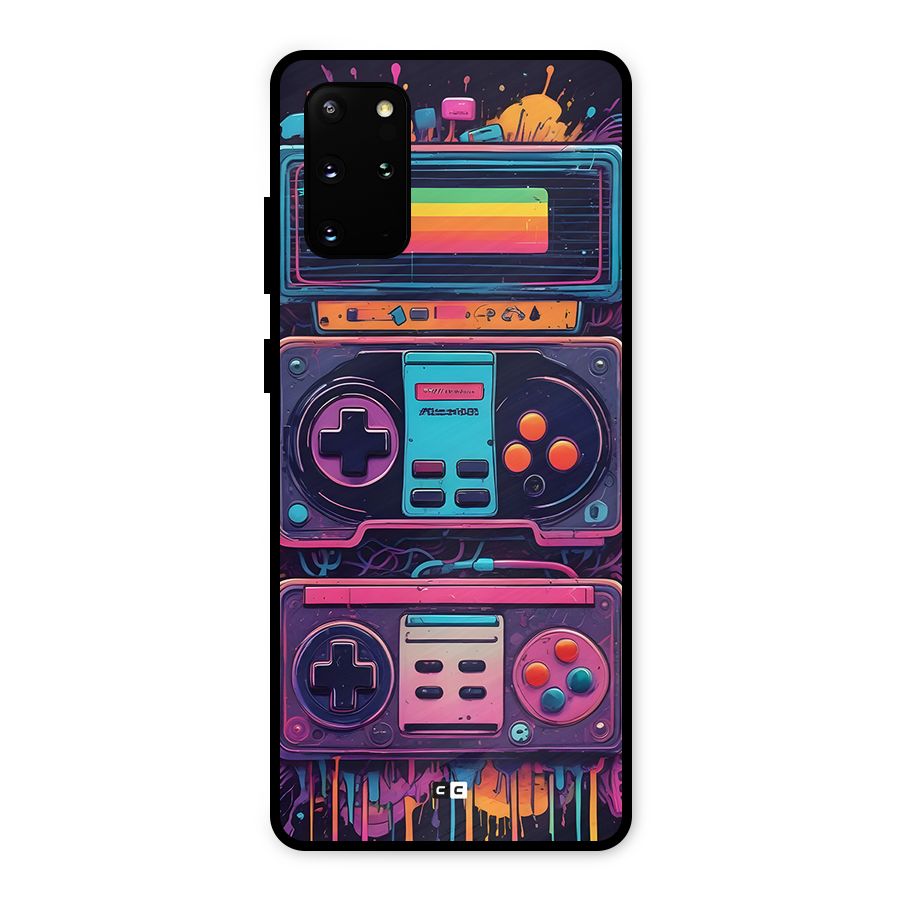 Comic Gaming Console Metal Back Case for Galaxy S20 Plus