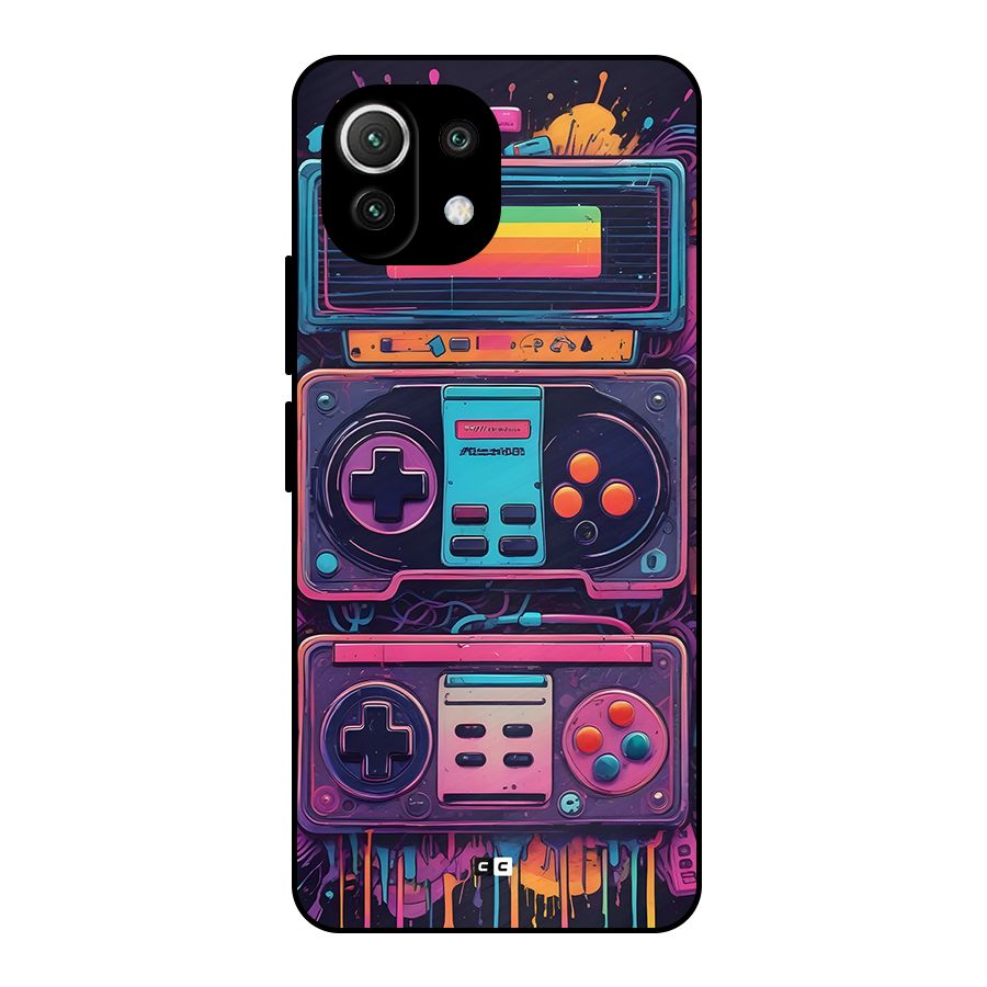 Comic Gaming Console Metal Back Case for Mi 11 Lite
