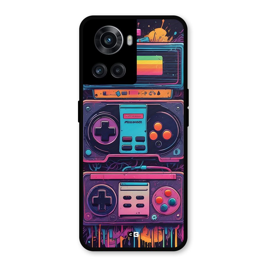 Comic Gaming Console Metal Back Case for OnePlus 10R