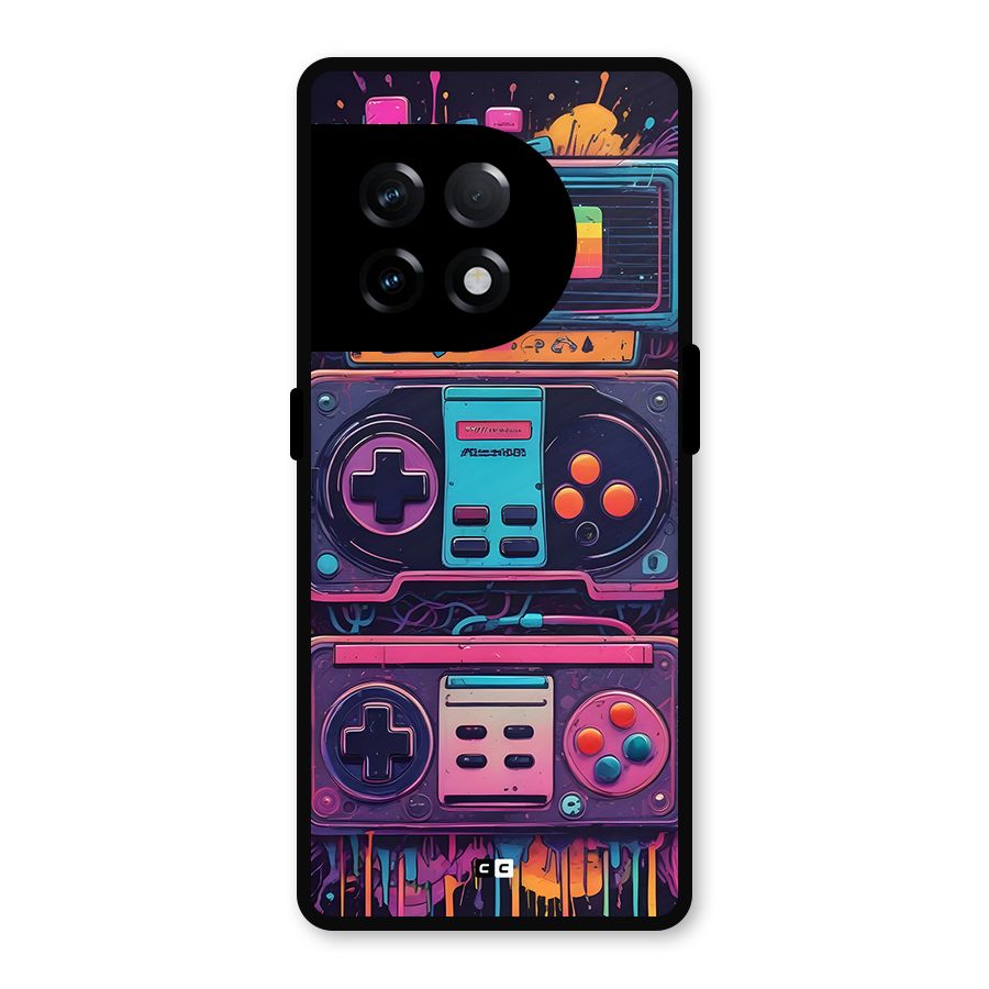Comic Gaming Console Metal Back Case for OnePlus 11R