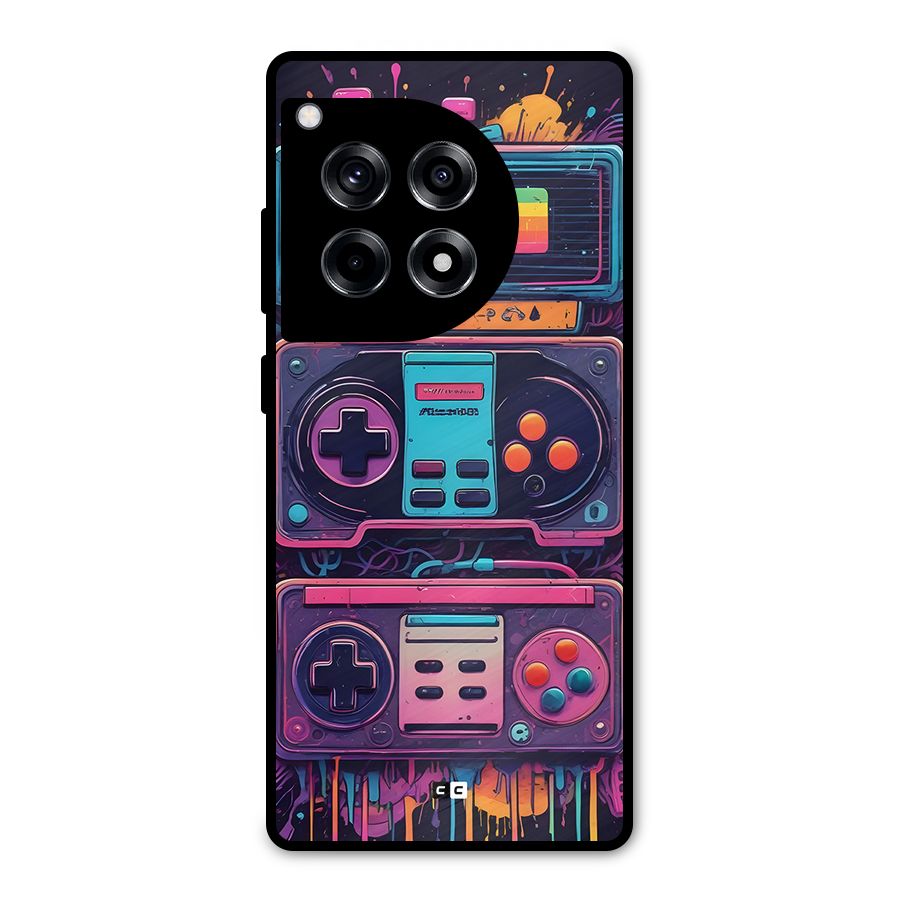 Comic Gaming Console Metal Back Case for OnePlus 12R