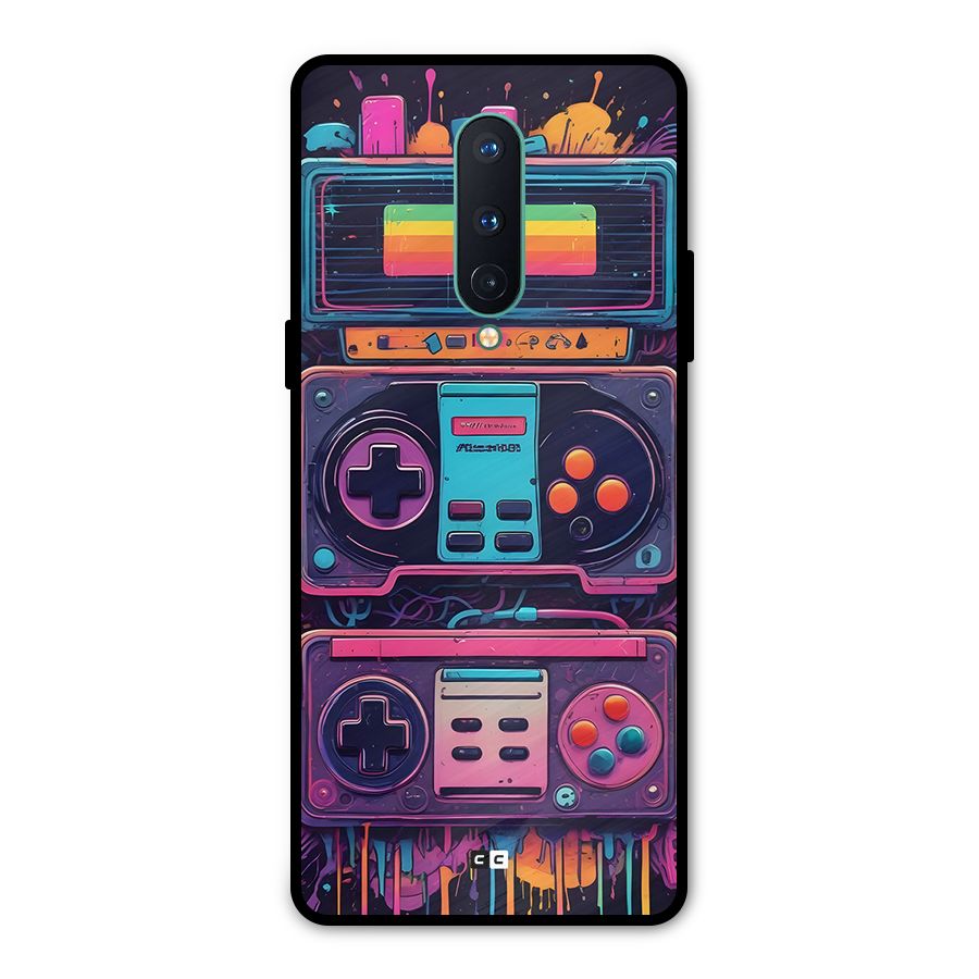 Comic Gaming Console Metal Back Case for OnePlus 8