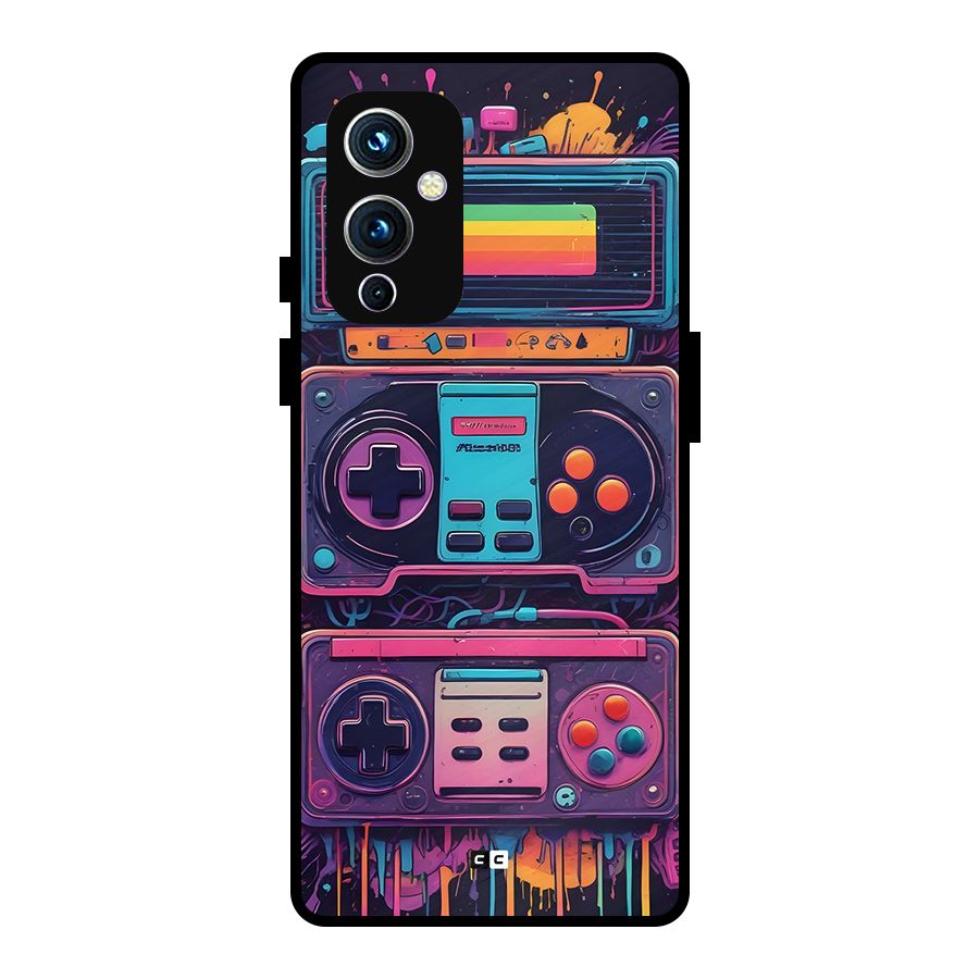 Comic Gaming Console Metal Back Case for OnePlus 9