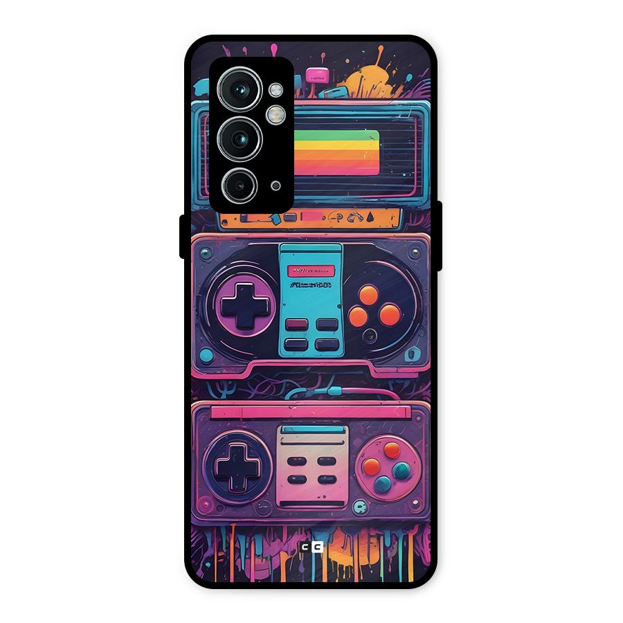 Comic Gaming Console Metal Back Case for OnePlus 9RT 5G