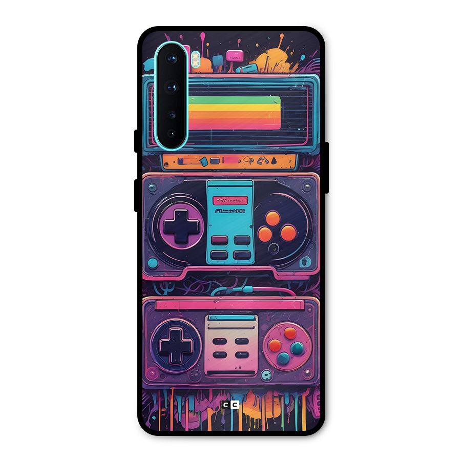 Comic Gaming Console Metal Back Case for OnePlus Nord