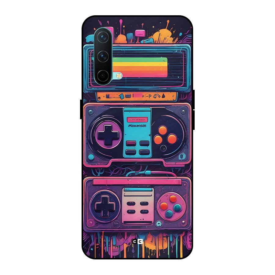Comic Gaming Console Metal Back Case for OnePlus Nord CE 5G