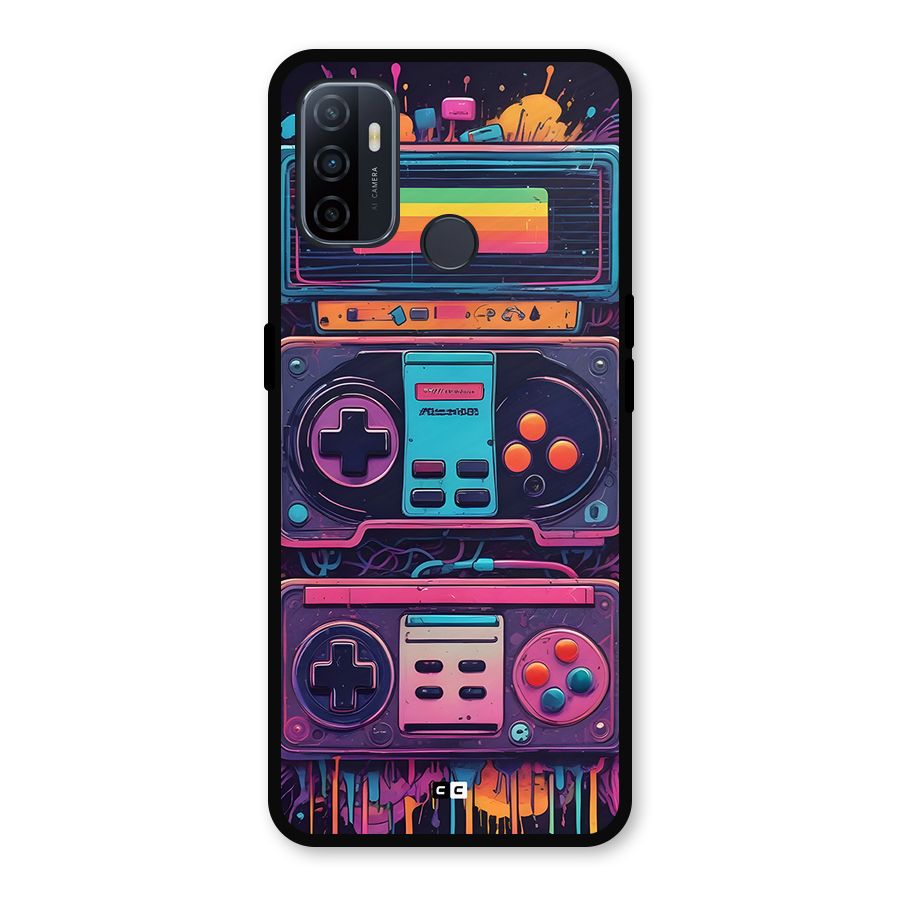 Comic Gaming Console Metal Back Case for Oppo A53