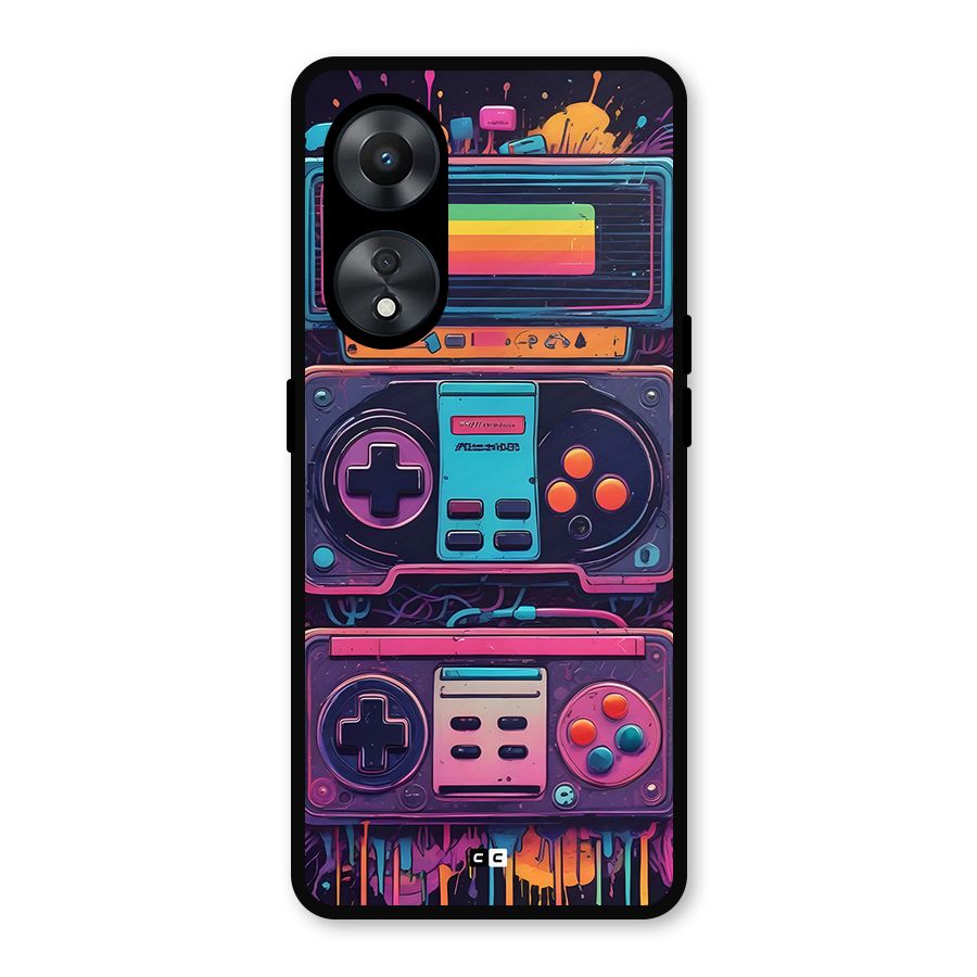 Comic Gaming Console Metal Back Case for Oppo A78