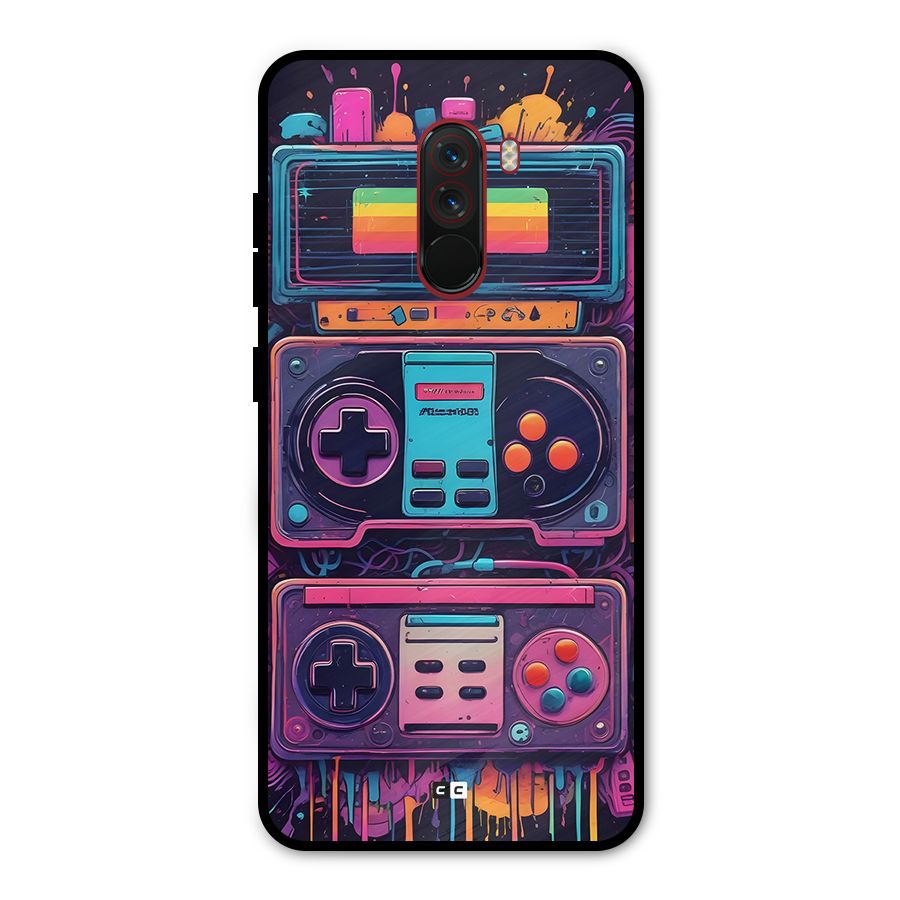 Comic Gaming Console Metal Back Case for Poco F1