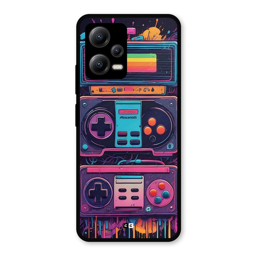 Comic Gaming Console Metal Back Case for Poco X5
