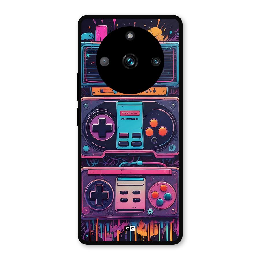 Comic Gaming Console Metal Back Case for Realme 11 Pro Plus