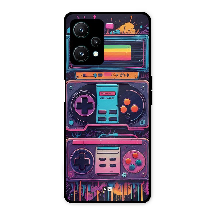 Comic Gaming Console Metal Back Case for Realme 9 Pro 5G