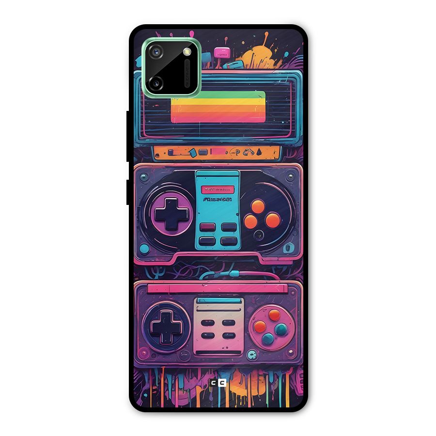 Comic Gaming Console Metal Back Case for Realme C11
