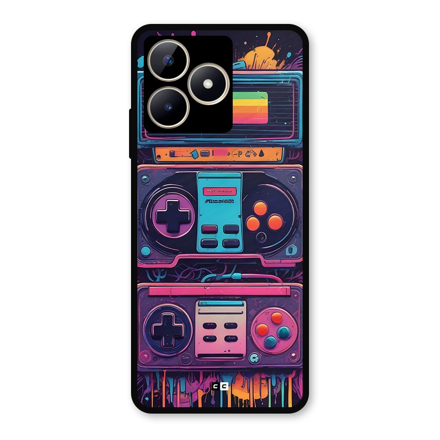 Comic Gaming Console Metal Back Case for Realme C53