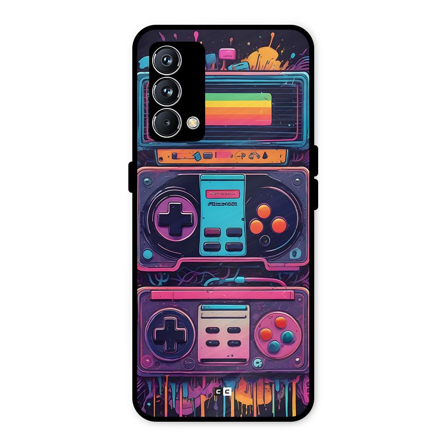 Comic Gaming Console Metal Back Case for Realme GT Master Edition