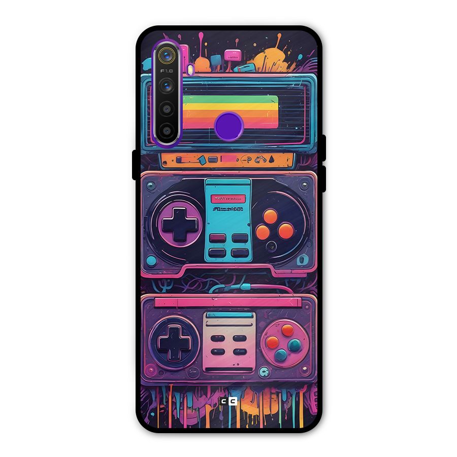 Comic Gaming Console Metal Back Case for Realme Narzo 10