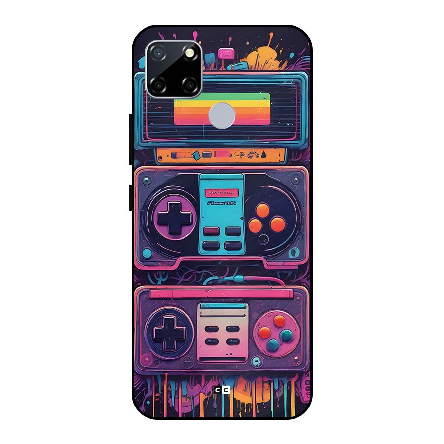 Comic Gaming Console Metal Back Case for Realme Narzo 20