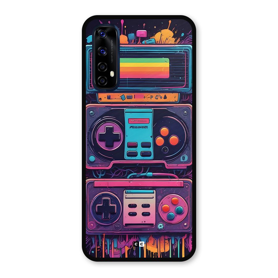 Comic Gaming Console Metal Back Case for Realme Narzo 20 Pro