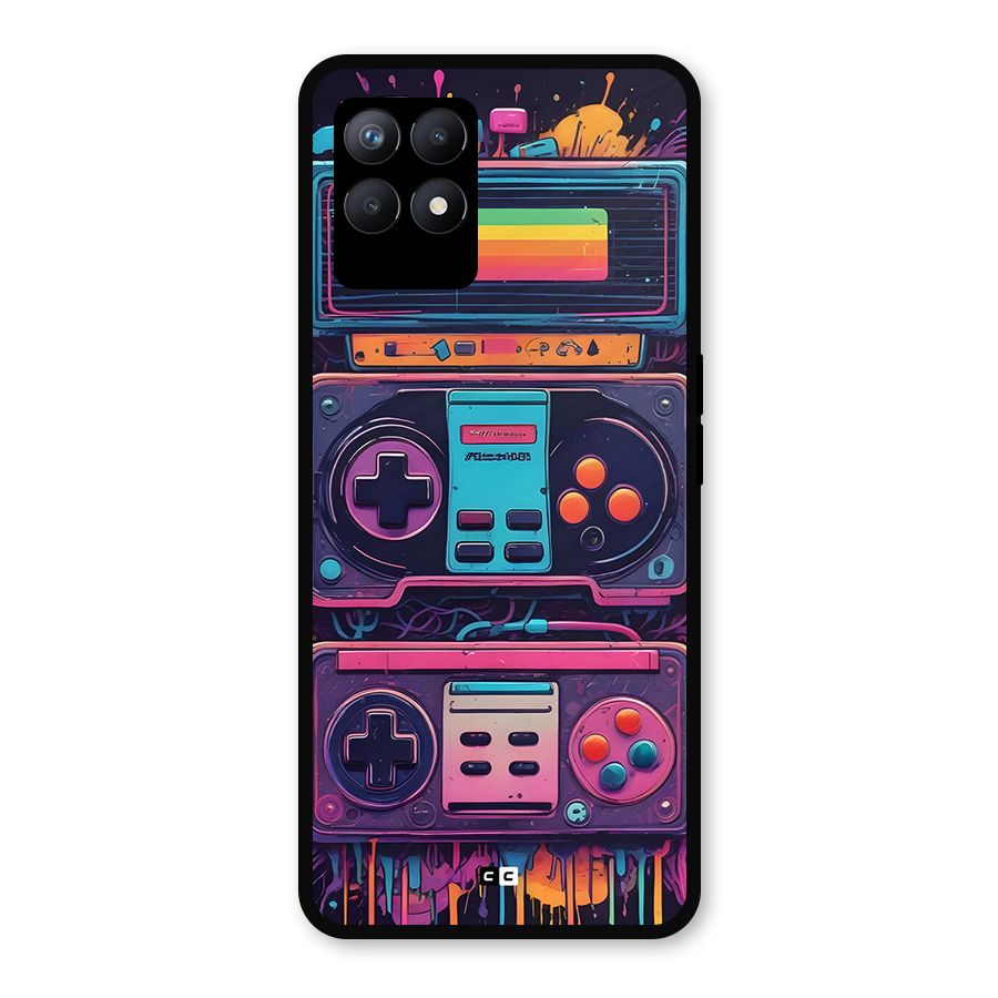 Comic Gaming Console Metal Back Case for Realme Narzo 50