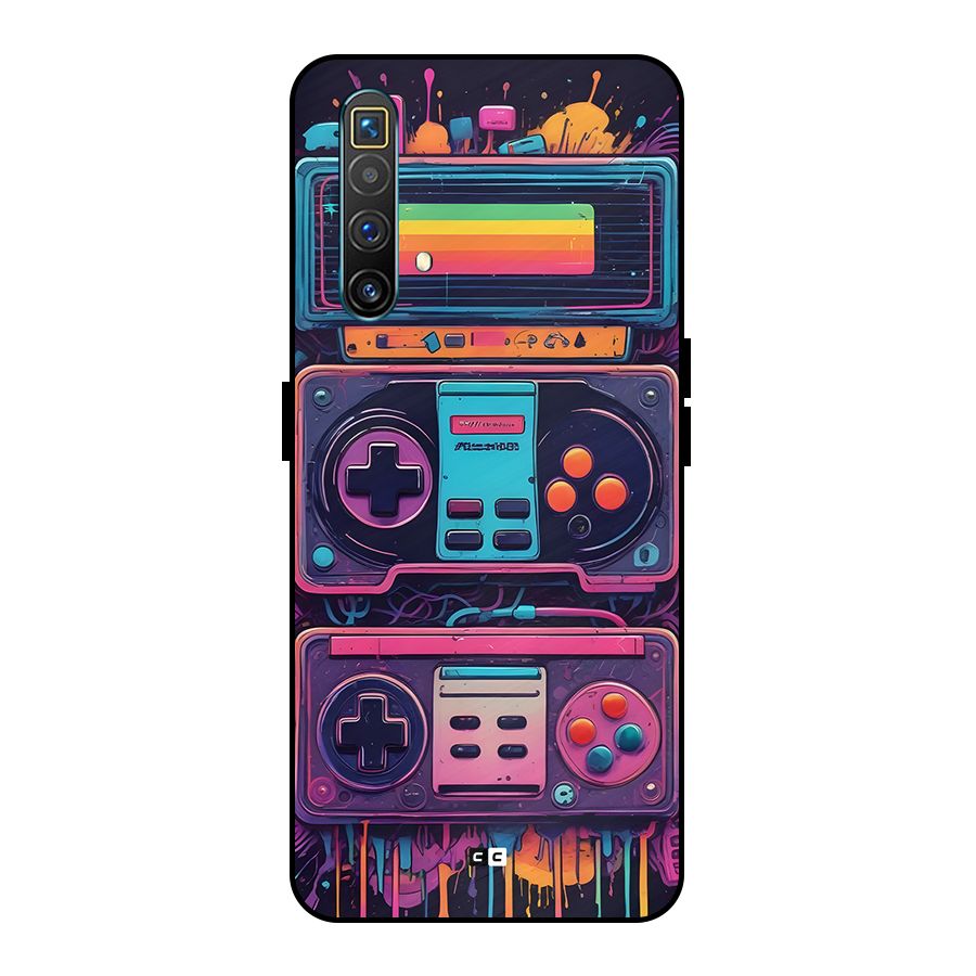 Comic Gaming Console Metal Back Case for Realme X3