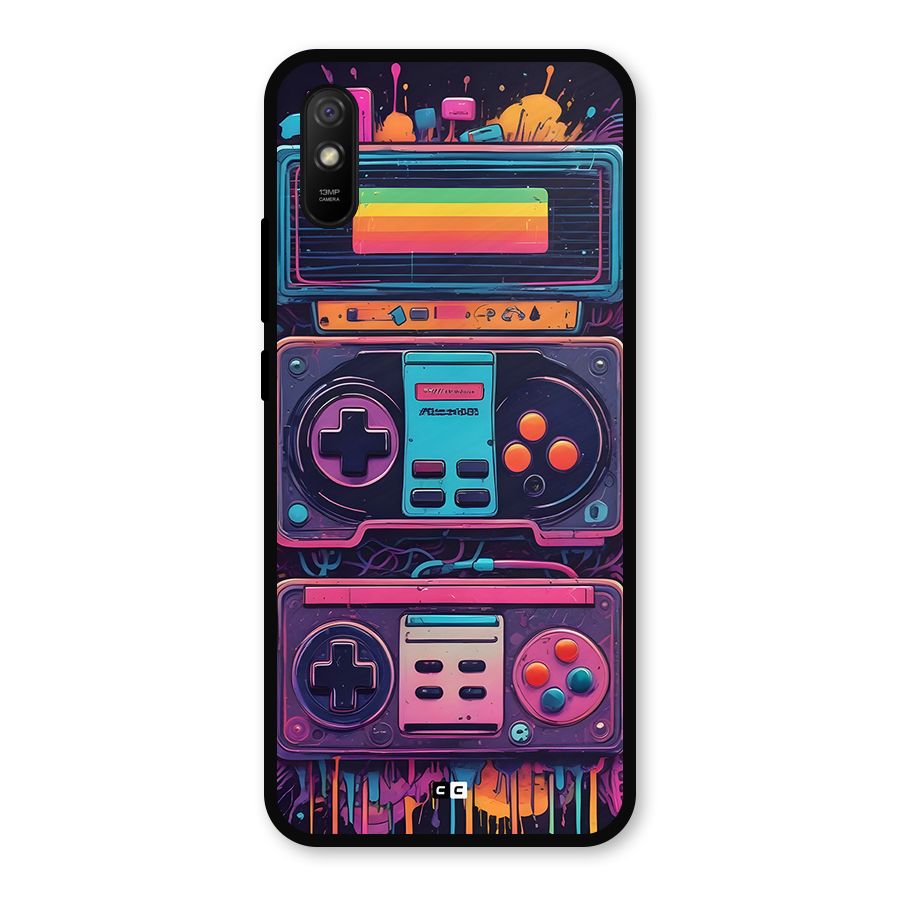 Comic Gaming Console Metal Back Case for Redmi 9i