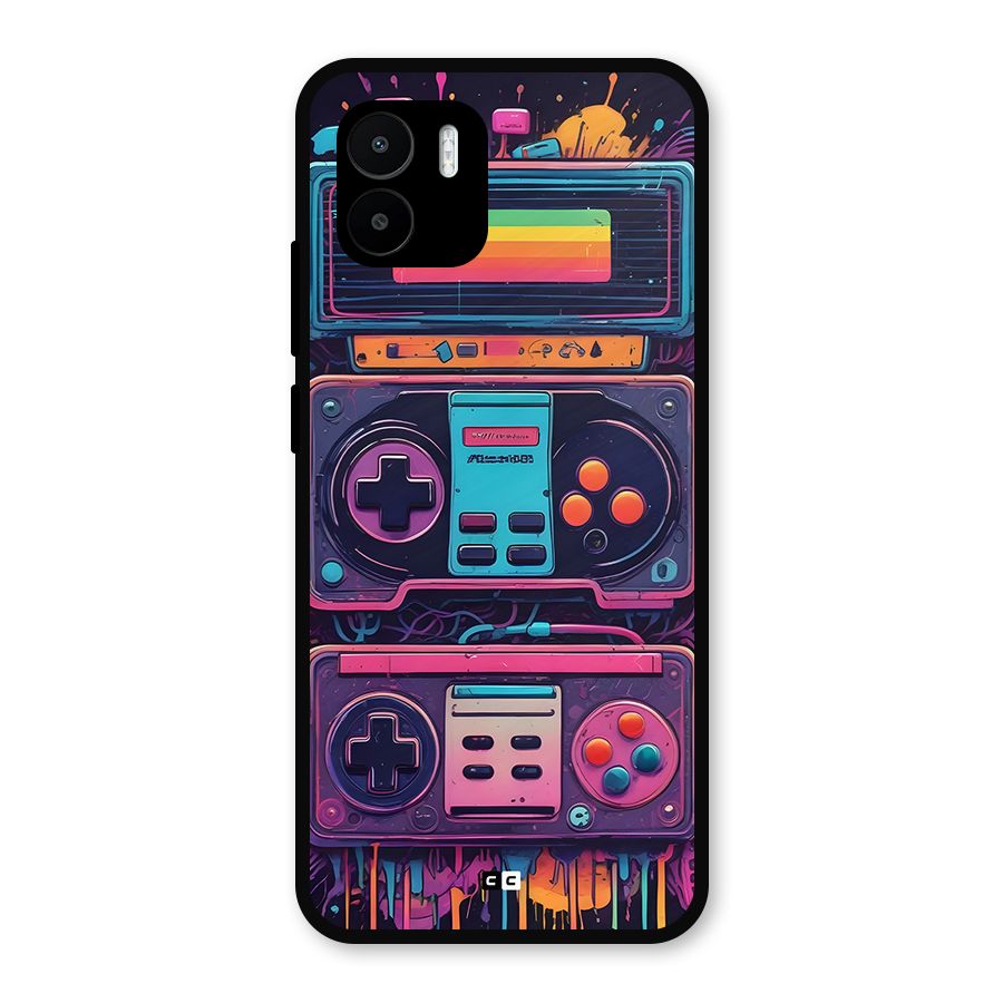 Comic Gaming Console Metal Back Case for Redmi A1