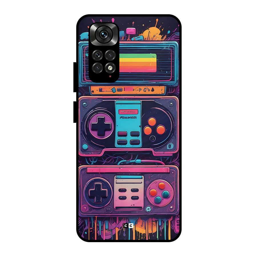 Comic Gaming Console Metal Back Case for Redmi Note 11 Pro