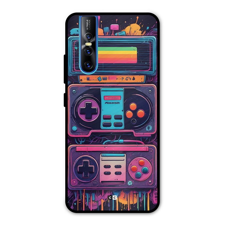 Comic Gaming Console Metal Back Case for Vivo V15 Pro