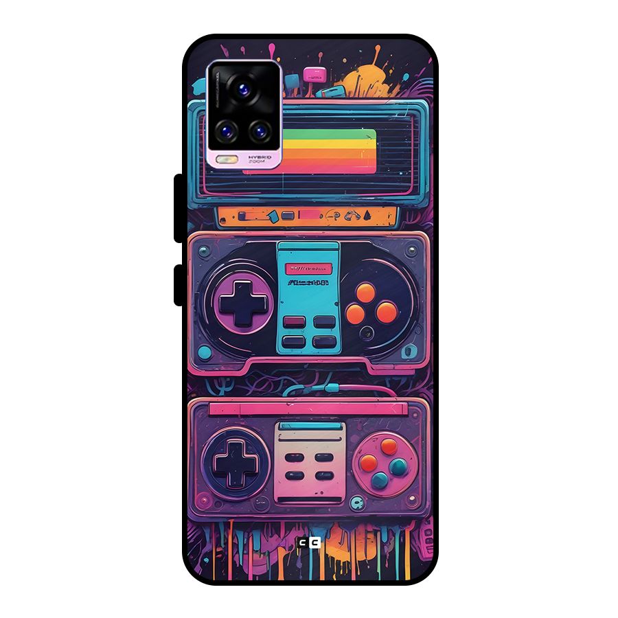 Comic Gaming Console Metal Back Case for Vivo V20 Pro