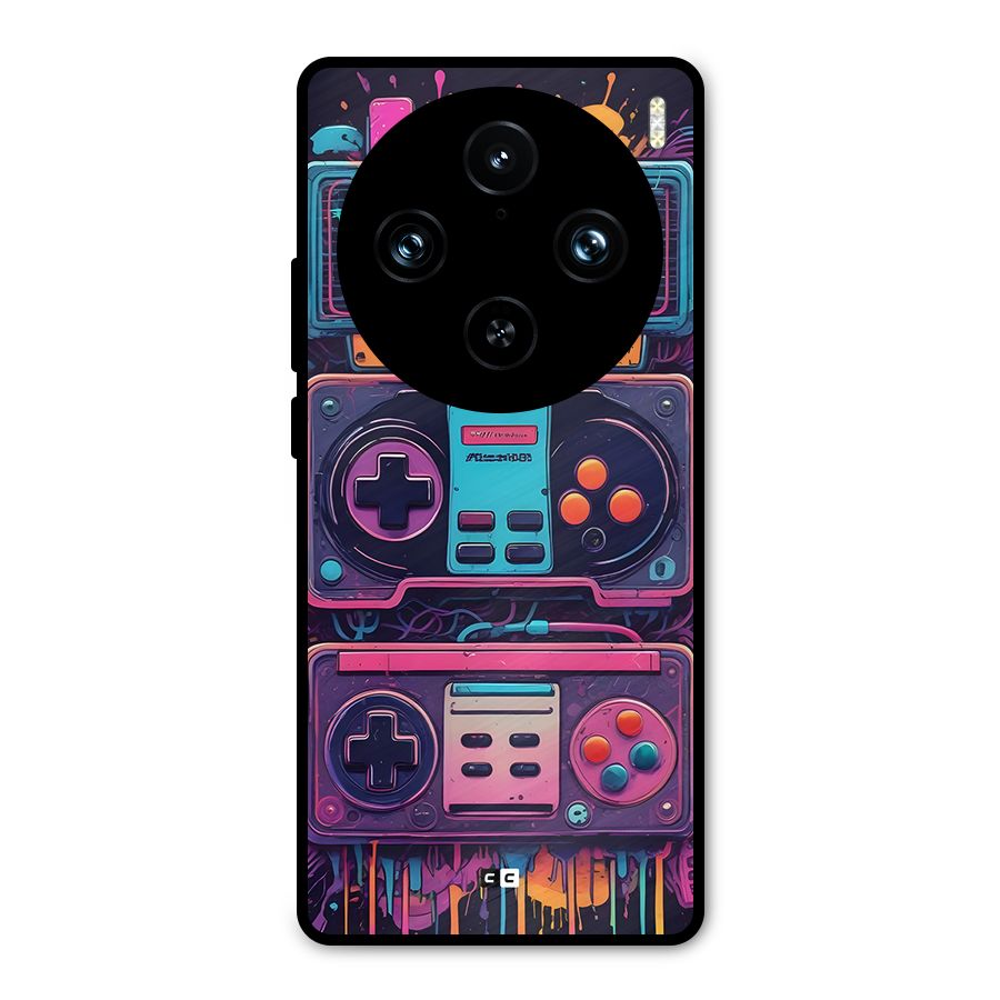 Comic Gaming Console Metal Back Case for Vivo X100 Pro